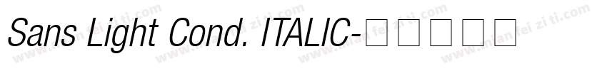 Sans Light Cond. ITALIC字体转换